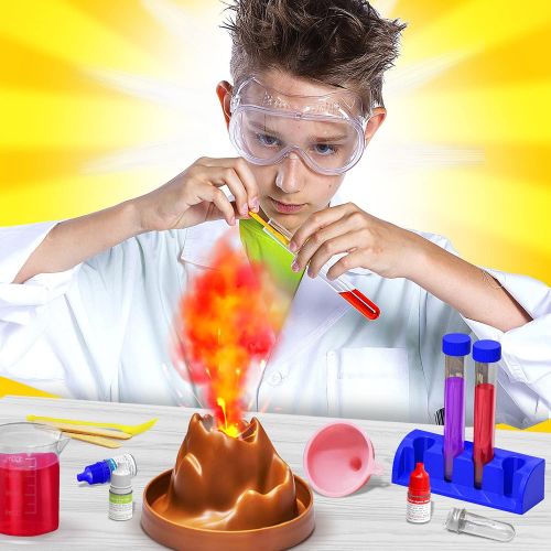  [아마존베스트]SCIENTIFIC WHIZ Science Set for Kids- Over 20 Science Experiments , Including Volcano Science kit , Polymer Beads & More