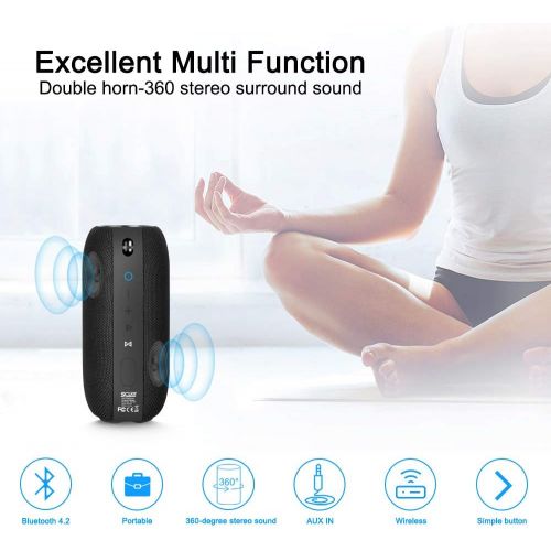  [아마존 핫딜] Waterproof Bluetooth Speaker, SCIJOY Portable Wireless Speaker, 20W Loud 360° Stereo Sound Rich Bass, 12 Hour Playtime, Weaving Shell, Lanyard, IPX7 Home/Outdoor Speaker for Party,