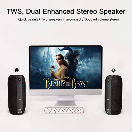  [아마존 핫딜] Waterproof Bluetooth Speaker, SCIJOY Portable Wireless Speaker, 20W Loud 360° Stereo Sound Rich Bass, 12 Hour Playtime, Weaving Shell, Lanyard, IPX7 Home/Outdoor Speaker for Party,