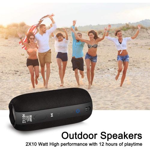  [아마존 핫딜] Waterproof Bluetooth Speaker, SCIJOY Portable Wireless Speaker, 20W Loud 360° Stereo Sound Rich Bass, 12 Hour Playtime, Weaving Shell, Lanyard, IPX7 Home/Outdoor Speaker for Party,