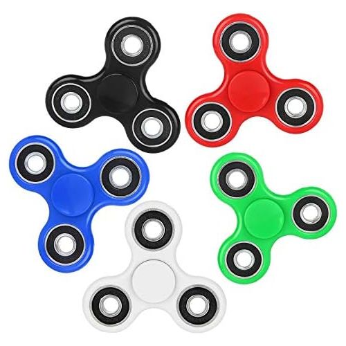  [아마존베스트]Fidget Spinner ADHD Anxiety Toys 5 Pack Stress Relief Reducer Spin for Adults Children Autism Fidgets Best EDC Hand Spinners Bearing Trispinner Finger Toy Focus Fidgeting Restless