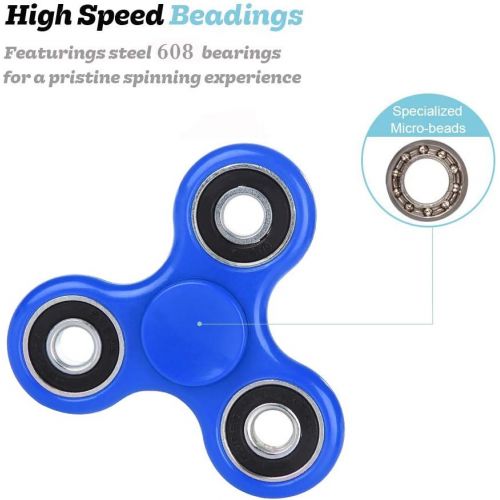  [아마존베스트]Fidget Spinner ADHD Anxiety Toys 5 Pack Stress Relief Reducer Spin for Adults Children Autism Fidgets Best EDC Hand Spinners Bearing Trispinner Finger Toy Focus Fidgeting Restless