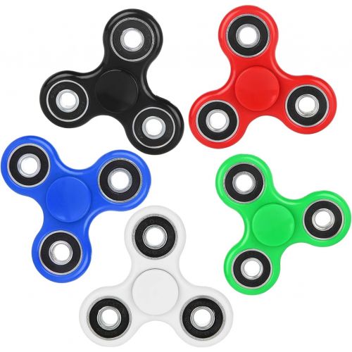  [아마존베스트]Fidget Spinner ADHD Anxiety Toys 5 Pack Stress Relief Reducer Spin for Adults Children Autism Fidgets Best EDC Hand Spinners Bearing Trispinner Finger Toy Focus Fidgeting Restless