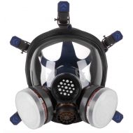 SCK Full Face Organic Vapor Respirator,Professional Respiratory Mask with Double Activated Air Filter,Widely Used in Organic Gas,Paint spary, Chemical,Woodworking,Dust Protections,etc