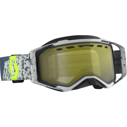  [아마존베스트]Scott Prospect Adult Snowmobile Goggles - Grey/Dark Grey Enhancer Yellow Chrome/One Size