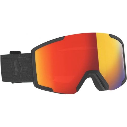  Scott Shield Snow Goggles (Black / Enhanced Red Chrome, One Size) - 2022