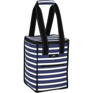 SCOUT Pleasure Chest Soft Cooler, 4 Bottle Wine Cooler Bag, Insulated, Collapsible, Lightweight, and Portable Beach Cooler Tote Bag in Nantucket Navy Pattern (Multiple Patterns Ava