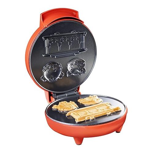  Daniel Tiger Waffle Maker Iron-Electric Nonstick Waffler Feature 3D mini Character Shaped Waffles Pancakes: Daniel Tiger, Caterina Kitty Cat & the Trolley-Fun Themed Party, Make Breakfast Fun for Kids