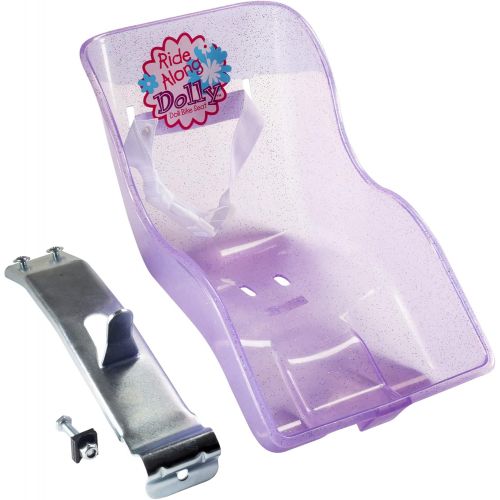  SCS Direct Ride Along Dolly Dolly Glitter Bike Seat with Decorate Yourself Decals (Fits American Girl and 18 Dolls and Stuffed Animals)