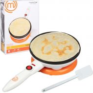 [아마존베스트]MasterChef Cordless Crepe Maker with FREE Recipe Guide- Non-stick Dipping Plate plus Electric Base and Spatula, Fun Gift