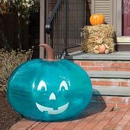 SCS Direct Teal Pumpkin Giant 35 Inflatable for Halloween Decorations - XL Blow Up Indoor / Outdoor Jack O Lantern Decor - Official Teal Pumpkin Project Gear