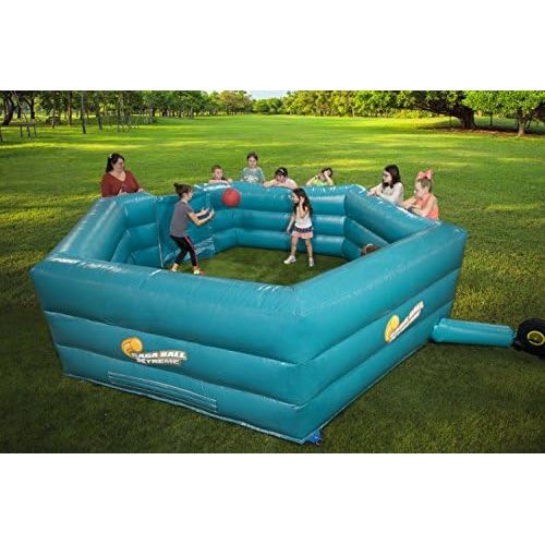  SCS Direct Gaga Ball Pit Inflatable 15 Gagaball Court w Electric Air Pump - Inflates in Under 3 Minutes