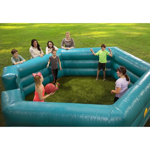  SCS Direct Gaga Ball Pit Inflatable 15 Gagaball Court w Electric Air Pump - Inflates in Under 3 Minutes