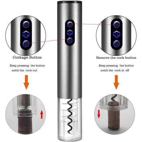  SCSXGO Wine Opener Electric,Wine Bottle Opener, Rechargeable Corkscrew with USB Charging Line,Pourer, Foil Cutter, Vacuum Pumping Stopper Battery Powered Cordless Wine Opener Kit