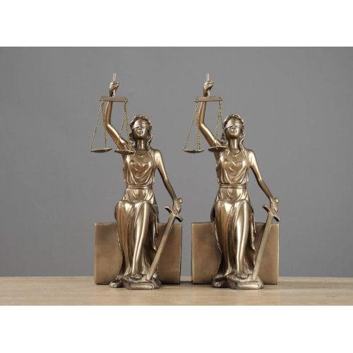  [아마존베스트]SDBRKYH Greek Goddess Sculpture, Justice Bookends Justice Goddess Bookend Library Decoration Library Decoration Book Decoration Office Decoration