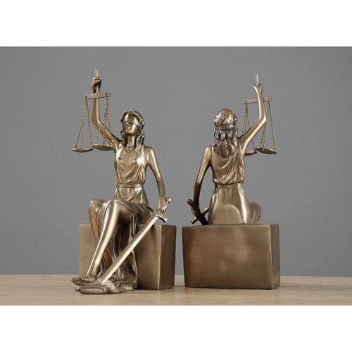  [아마존베스트]SDBRKYH Greek Goddess Sculpture, Justice Bookends Justice Goddess Bookend Library Decoration Library Decoration Book Decoration Office Decoration