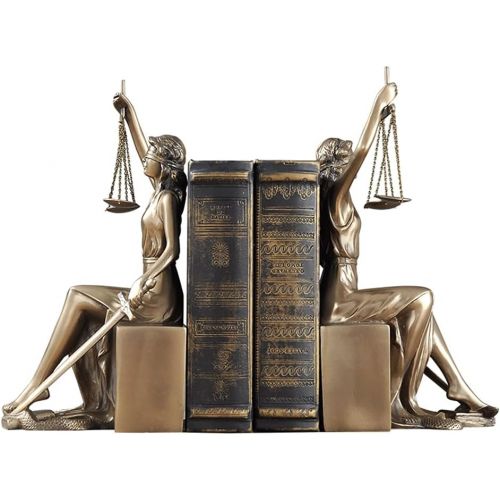  [아마존베스트]SDBRKYH Greek Goddess Sculpture, Justice Bookends Justice Goddess Bookend Library Decoration Library Decoration Book Decoration Office Decoration