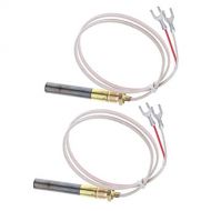 SDENSHI 2 Pcs Fireplace Thermopile Replacement Stove Accessories for Fire Gas Stoves Oven Water Heater & Frying Furnace (24, Copper)