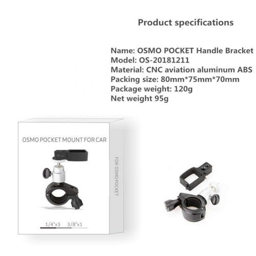  SDYDAY fuer DJI Osmo Pocket Camera Gimbal Fahrrad Griff Mount Holder Bike Bracket Clamp, Fahrrad Motorrad Mount Stand Holder Lenker Bracket fuer DJI Osmo Pocket Zubehoer