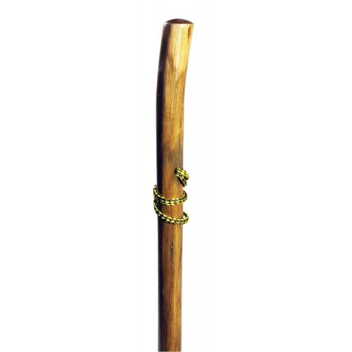  SE WS632-50 Natural Wood Walking Stick with Steel Spike and Metal-Reinforced Tip Cover, 50