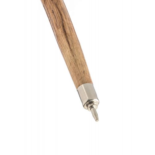  SE WS632-50 Natural Wood Walking Stick with Steel Spike and Metal-Reinforced Tip Cover, 50