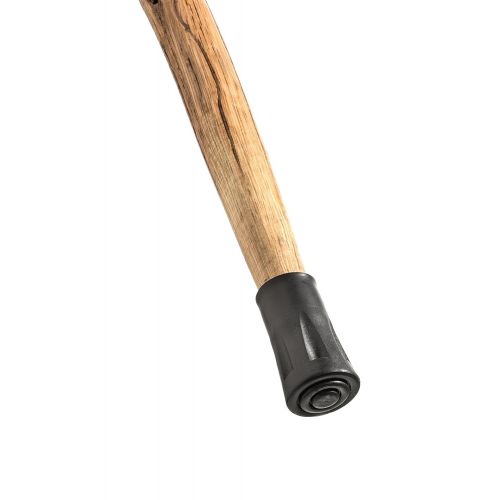  SE WS632-50 Natural Wood Walking Stick with Steel Spike and Metal-Reinforced Tip Cover, 50