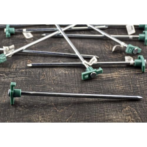  [아마존베스트]SE 9NRC10 Heavy-Duty Metal Tent Pegs Stake Set (10-Pack)