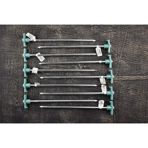  [아마존베스트]SE 9NRC10 Heavy-Duty Metal Tent Pegs Stake Set (10-Pack)