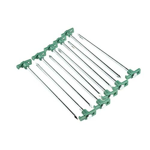  SE Heavy-Duty Metal Tent Pegs Stake Set (10-Pack) - 9NRC10