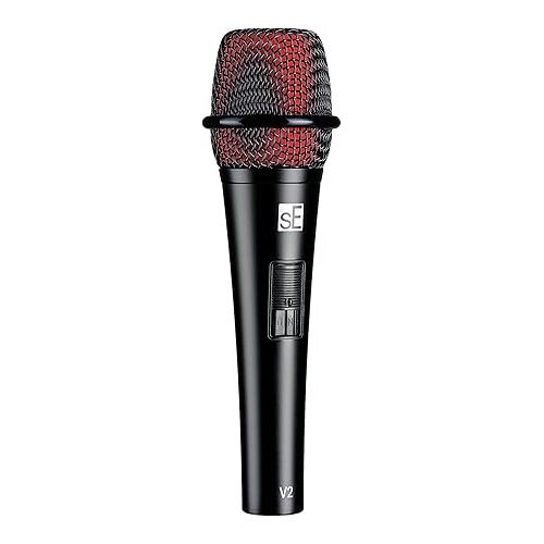  SE Electronics V2-SW Supercardioid Dynamic Handheld Microphone with On/Off Switch, Black