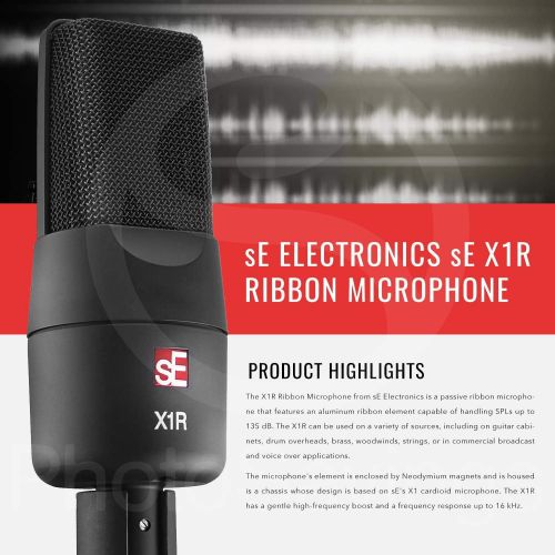  [아마존베스트]sE Electronics sE X1R Ribbon Microphone with Xpix Mic Stand & Accessory Bundle