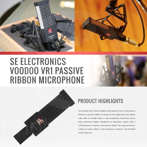  [아마존베스트]sE Electronics Voodoo VR1 Passive Ribbon Microphone with Mic Boom Stand and Deluxe Accessory Bundle