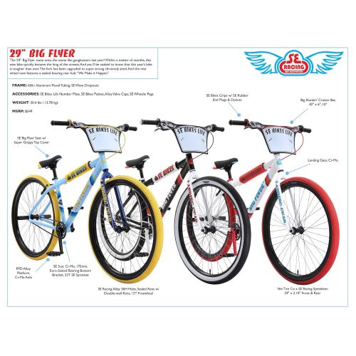  SE Racing SE Big Flyer 29 BMX Bike - 2019 - WHITE