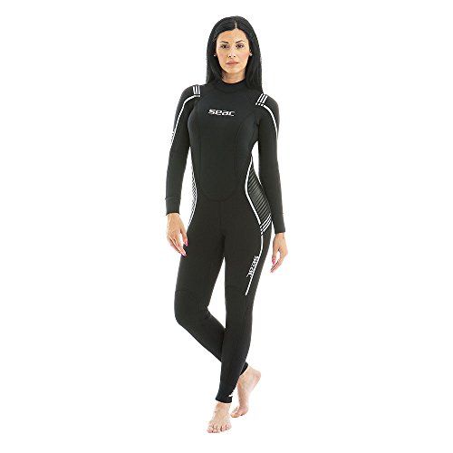  SEAC Libera 5mm High Stretch Yamamoto Neoprene Full Wetsuit Mens Women XS, Black, X-Small