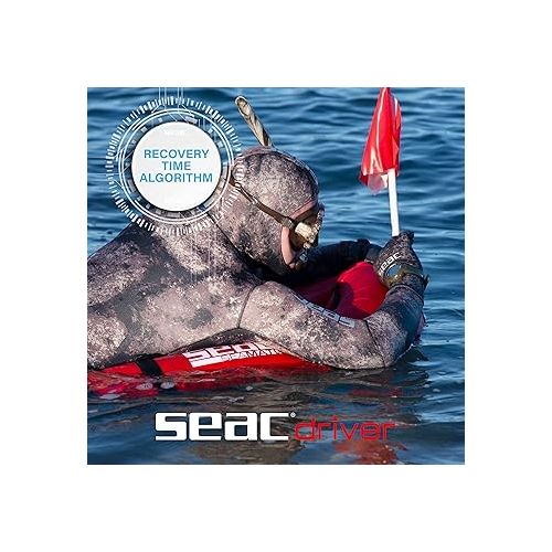  SEAC Unisex's Driver, Wrist-Mount Freediving Computer with Data Download System, Green, Standard