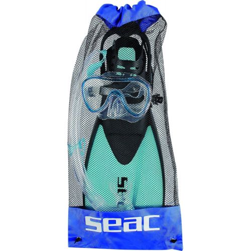  SEAC Sprint Zoom Mask Fin Snorkel Set with Snorkeling Gear Bag