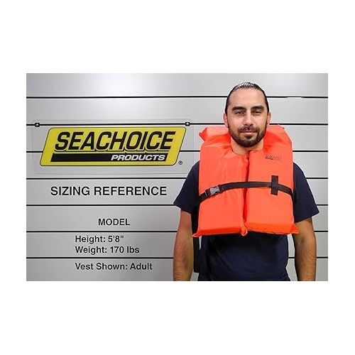  Seachoice Life Vest, Type II Personal Flotation Device - USCG Approved - Multiple Sizes and Colors