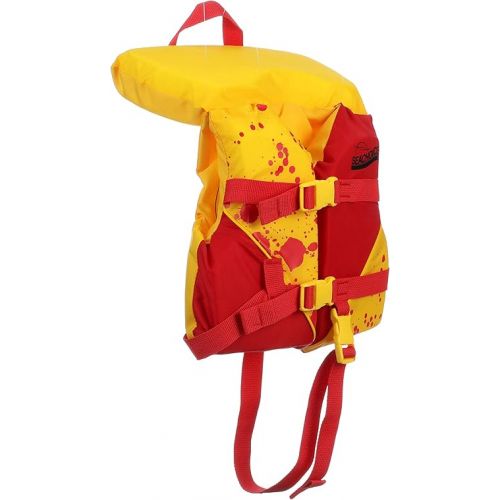  Seachoice Type II Deluxe Adjustable Boat Vest w/Grab Handle, Bright Yellow and Red, Child, 30-50 Lbs.