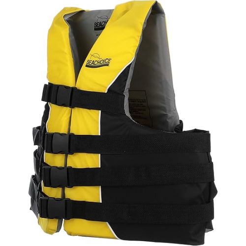  Seachoice Type III Life Jacket - USCG-Approved Adjustable Boat Vest