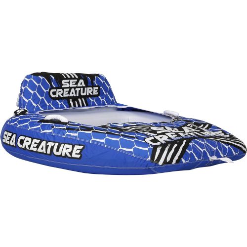  [아마존베스트]SEACHOICE Seachoice 86903 Sea-Creature Towable Tube - Open Top Boat Tube with Backrests, 2 Person, 60x88 inches, One Size