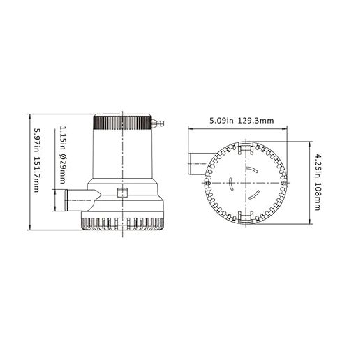  SEAFLO Electric Marine Bilge Pumps (1500 GPH)