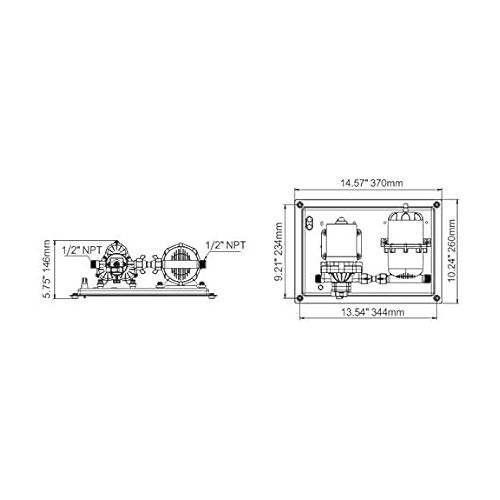  SEAFLO 33-Series Water Pump and Accumulator Tank System - 12V DC, 3.0 GPM, 45 PSI, 0.2 Gallon Tank