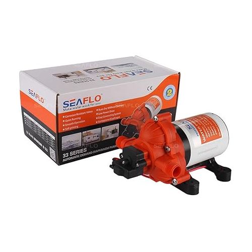  SEAFLO 12V 3.0 GPM 45 PSI Water Diaphragm Pressure Pump - 4 Year Warranty!!!