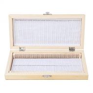 [아마존베스트]SEAFRONT 50PCS Biology Glass Prepared Object Slide Sample Wood Slide Storage Box Case for Disc Collection