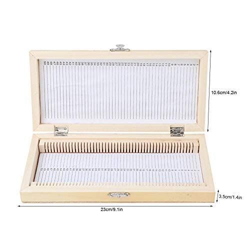  [아마존베스트]SEAFRONT 50PCS Biology Glass Prepared Object Slide Sample Wood Slide Storage Box Case for Disc Collection