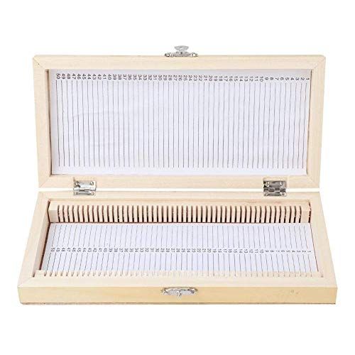  [아마존베스트]SEAFRONT 50PCS Biology Glass Prepared Object Slide Sample Wood Slide Storage Box Case for Disc Collection