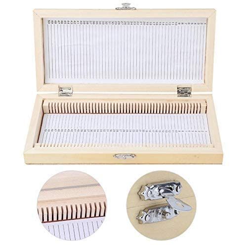  [아마존베스트]SEAFRONT 50PCS Biology Glass Prepared Object Slide Sample Wood Slide Storage Box Case for Disc Collection