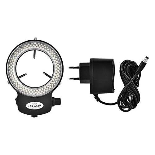  [아마존베스트]SEAFRONT LED Ring Light Industrial LED Camera Ring Optical Microscope Camera with 144 LED Beads Light Source Adjustable Brightness More Than 18000LUX