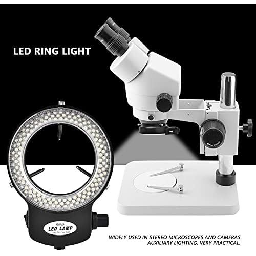  [아마존베스트]SEAFRONT LED Ring Light Industrial LED Camera Ring Optical Microscope Camera with 144 LED Beads Light Source Adjustable Brightness More Than 18000LUX