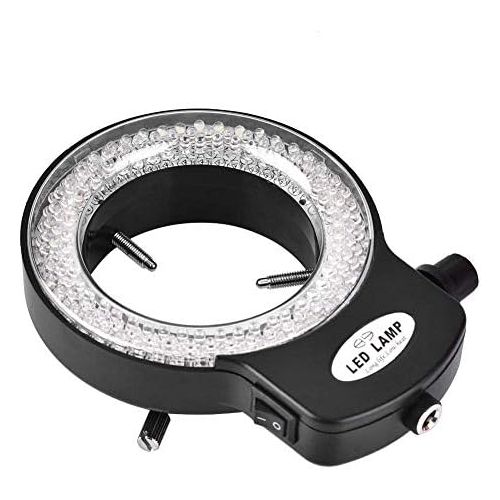  [아마존베스트]SEAFRONT LED Ring Light Industrial LED Camera Ring Optical Microscope Camera with 144 LED Beads Light Source Adjustable Brightness More Than 18000LUX